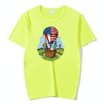 Balloon Printed Round Neck Modal Short Sleeve T-shirt Print On Your Demand, Size:XL(Grass Green)