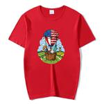Balloon Printed Round Neck Modal Short Sleeve T-shirt Print On Your Demand, Size:XXXXL(Black)