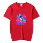 Astronaut Printed Round Neck Modal Short Sleeve T-shirt Print On Your Demand, Size:L(Black)