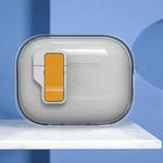 For AirPods Pro 2 Ice Crystals Wireless Earphones Case with Magnetic Switch(Transparent Yellow)