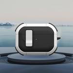 For AirPods Pro 2 Starship Wireless Earphones Case with Magnetic Switch(Black White)