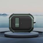 For AirPods Pro 2 Starship Wireless Earphones Case with Magnetic Switch(Black Green)