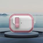 For AirPods Pro 2 Starship Wireless Earphones Case with Magnetic Switch(White Pink)