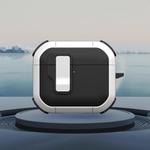 For AirPods 4 Starship Wireless Earphones Case with Magnetic Switch(Black White)