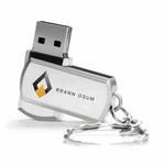 Metal Rotating USB 2.0 Flash Drive Print On Your Demand, Memory:64GB(BRANN OSUM)