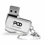 Metal Rotating USB 2.0 Flash Drive Print On Your Demand, Memory:256GB(POD)