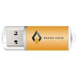Colorful Metal USB 2.0 Flash Drive Print On Your Demand, Memory:64GB(Yellow)