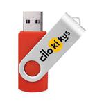Colorful Metal Rotating USB 2.0 Flash Drive Print On Your Demand, Memory:8GB(Red)