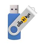Colorful Metal Rotating USB 2.0 Flash Drive Print On Your Demand, Memory:256GB(Blue)