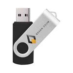 Colorful Metal Rotating USB 2.0 Flash Drive Print On Your Demand, Memory:256GB(Black)
