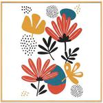 Flowers Decorative Painting with Aluminum Alloy Frame Print On Your Demand, Size:90x90cm(Flowers)