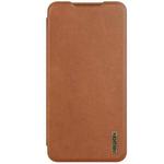 For Samsung Galaxy S25 Edge 5G NILLKIN QIN Series Pro Sliding Camera Cover Design Leather Phone Case(Brown)