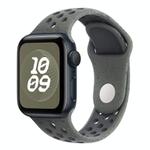 For Apple Watch 46mm / 49mm / 45mm / 44mm Coloful Silicone Watch Band(Midnight Green Black)