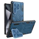 For Samsung Galaxy S25 Ultra 5G NILLKIN Black Rhino Prop MagSafe Magnetic PC Phone Case(Blue)