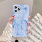 For iPhone 12 mini Marble Pattern Soft TPU Protective Case(Blue Purple Marble)