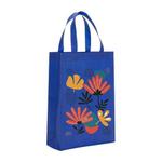 Flowers Printed Non-woven Fabric Bag Print On Your Demand, Size:35x25x10cm(Royal Blue)