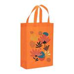 Flowers Printed Non-woven Fabric Bag Print On Your Demand, Size:35x25x10cm(Orange)