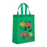 Flowers Printed Non-woven Fabric Bag Print On Your Demand, Size:38x30x10cm(Grass Green)