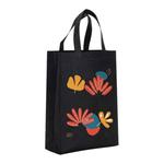 Flowers Printed Non-woven Fabric Bag Print On Your Demand, Size:38x30x10cm(Black)