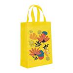 Flowers Printed Non-woven Fabric Bag Print On Your Demand, Size:38x30x10cm(Yellow)