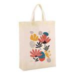 Flowers Printed Non-woven Fabric Bag Print On Your Demand, Size:38x30x10cm(Beige)
