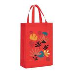 Flowers Printed Non-woven Fabric Bag Print On Your Demand, Size:41x35x12cm(Red)