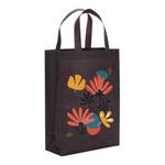 Flowers Printed Non-woven Fabric Bag Print On Your Demand, Size:41x35x12cm(Coffee)