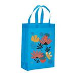 Flowers Printed Non-woven Fabric Bag Print On Your Demand, Size:41x35x12cm(Sky Blue)