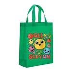 Funny Face Printed Non-woven Fabric Bag Print On Your Demand, Size:35x25x10cm(Grass Green)