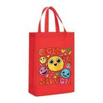 Funny Face Printed Non-woven Fabric Bag Print On Your Demand, Size:35x25x10cm(Red)