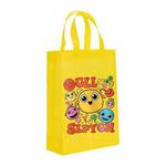 Funny Face Printed Non-woven Fabric Bag Print On Your Demand, Size:35x25x10cm(Yellow)