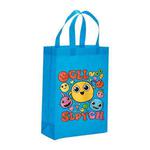 Funny Face Printed Non-woven Fabric Bag Print On Your Demand, Size:35x25x10cm(Sky Blue)