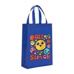 Funny Face Printed Non-woven Fabric Bag Print On Your Demand, Size:38x30x10cm(Royal Blue)