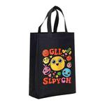 Funny Face Printed Non-woven Fabric Bag Print On Your Demand, Size:38x30x10cm(Black)