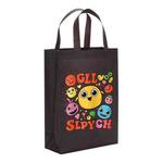 Funny Face Printed Non-woven Fabric Bag Print On Your Demand, Size:41x35x12cm(Coffee)