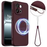 For OnePlus 13T / 13s Shockproof Silicone Magsafe Phone Case(Plum Color)
