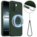 For OnePlus 13T / 13s Shockproof Silicone Magsafe Phone Case(Dark Green)