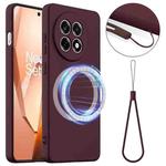 For OnePlus 13R / Ace 5 / Ace 5 Pro Shockproof Silicone Magsafe Phone Case(Plum Color)