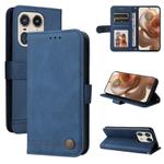 For Motorola Edge 50 Ultra / X50 Ultra Skin Feel Life Tree Metal Button Leather Phone Case(Blue)