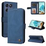 For Motorola Edge 60 Fusion / Edge 5G 2025 Skin Feel Life Tree Metal Button Leather Phone Case(Blue)