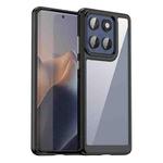 For Motorola Edge 60 Fusion Colorful Series Acrylic Hybrid TPU Phone Case(Black)