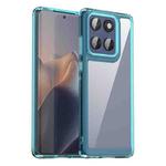 For Motorola Edge 60 Fusion Colorful Series Acrylic Hybrid TPU Phone Case(Transparent Blue)