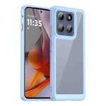 For Motorola Edge 60 Pro Colorful Series Acrylic Hybrid TPU Phone Case(Blue)