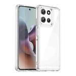 For Motorola Moto G66j 5G Colorful Series Acrylic Hybrid TPU Phone Case(Transparent)