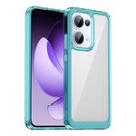 For OPPO Reno13 Global Colorful Series Acrylic Hybrid TPU Phone Case(Transparent Blue)