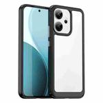 For OPPO Reno14 Global Colorful Series Acrylic Hybrid TPU Phone Case(Black)