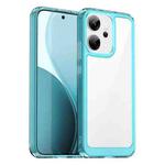 For OPPO Reno14 Global Colorful Series Acrylic Hybrid TPU Phone Case(Transparent Blue)