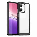 For OPPO A5x 4G Colorful Series Acrylic Hybrid TPU Phone Case(Black)