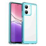 For OPPO A5x 4G Colorful Series Acrylic Hybrid TPU Phone Case(Transparent Blue)