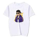 Hipster Printed Round Neck Modal Short Sleeve T-shirt Print On Your Demand, Size:M(White)
